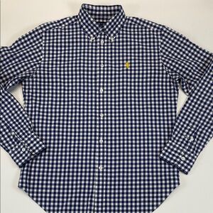 Ralph Lauren Men’s Blue White Button Down Shirt Classic Fit Long Sleeve Sz M
